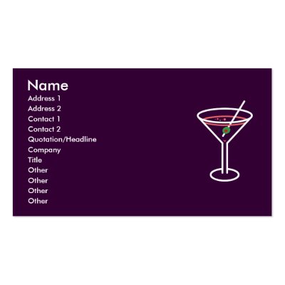 Martini Business Cards by toxiferous