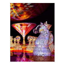 Martini Chess Postcard