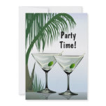 Martini Cocktails Party Tropical Invitation