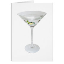 Martini Fish Greeting Cards