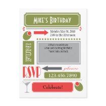 Martini Invite Post Card