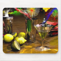 Martini on ice mousepads