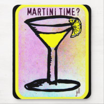 MARTINI TIME LEMON DROP PRINT MOUSE PADS