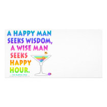 MARTINI ZEN: Wise Man Seeks Happy Hour  Photo Card