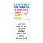 MARTINI ZEN: Wise Man Seeks Happy Hour Rack Cards rack cards