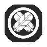 Maru chigai taka, Japan Round Sticker