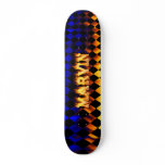 Marvin skateboard fire and flames design.