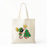 Marvin the Martian putting star on tree bags