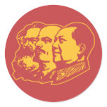 Marx Lenin Mao Portrait stickers