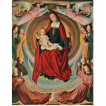 Mary And Angels In Glory By Meister Von Moulins Ak photo sculptures