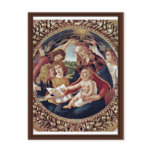 Mary And Christ Child And Five Angels Tondo Postcards