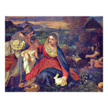 Mary And Christ Child St. Catherine And St. John Announcement