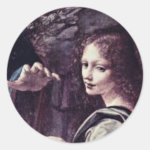 Mary And Christ Child St. John The Baptist As A Ch Round Sticker