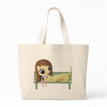 Mary and Crouton the Dog Canvas Bag
