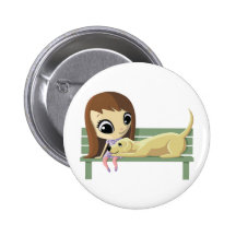 Mary and Crouton the Dog Pin