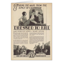 Mary Astor Edmund Lowe DRESSED TO KILL ad Card
