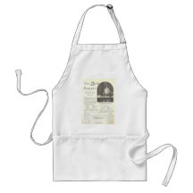 Mary Brian menu vintage page Apron