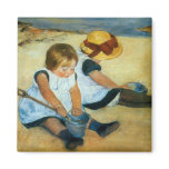 Mary Cassatt's Children on the Beach  (1884) magnets