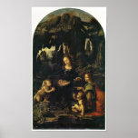 Mary, Christ child and angel by Leonardo da Vinci Poster