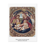 Mary,Christ Child And Angels By Sandro Botticelli Postcard