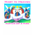Mary In Heaven (bright) t-shirts