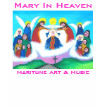 Mary In Heaven (bright) t-shirts