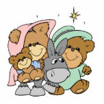 mary joseph baby jesus teddy bear christmas design photo cutout