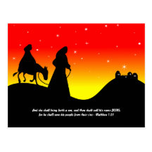 Mary & Joseph, Bible Scripture Verse Post Cards