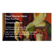 Mary Magdalen And A Donor By Meister Von Moulins ( Business Card Template