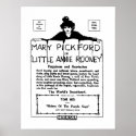 Mary Pickford Little Annie Rooney silent movie ad posters