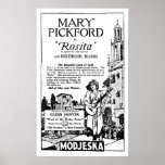 Mary Pickford ROSITA vintage movie ad silent era posters