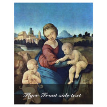 Mary With Christ Child And John The Baptist Flyer Design