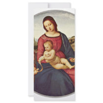 Mary With Christ Child And Two Saints Tondo Custom Rack Cards