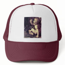 Mary With Christ Child St. John The Baptist As A C Trucker Hat
