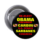 Maryland for Obama Cardin Sarbanes Pins