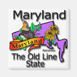 Maryland The Old State Line Bird Refrigerator Magnet