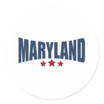 Maryland Three Stars Design Sticker