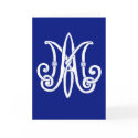 Mary's Monogram with roses cards