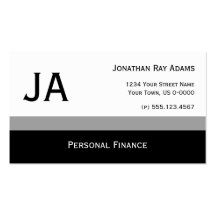 Masculine Grey and Black Stripes Business Cards