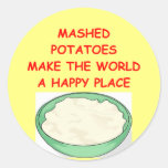mashed potatoes round stickers