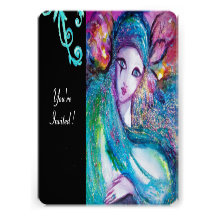 MASK IN BLUE Elegant Masquerade Party,Teal Black Personalised Invitation