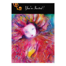 MASK IN RED / MARDI GRAS MASQUERADE PARTY CUSTOM INVITATIONS