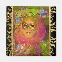 Mask venetian masquerade costume party fridge magnets