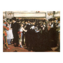 Masked Ball at the Opera, Manet, Vintage Fine Art Cards
