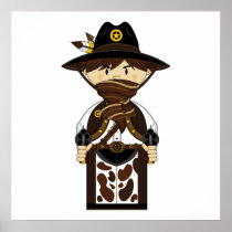 Masked Cowboy Sheriff Poster
