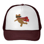 Masked Halloween Bear Mesh Hats