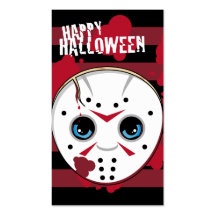 Masked Killer Halloween Bookmark Business Card