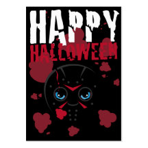 Masked Killer Halloween Bookmark Business Cards