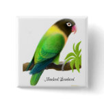 Masked Lovebird Green Pin buttons