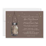 Mason Jar and Fireflies Wedding Invitations